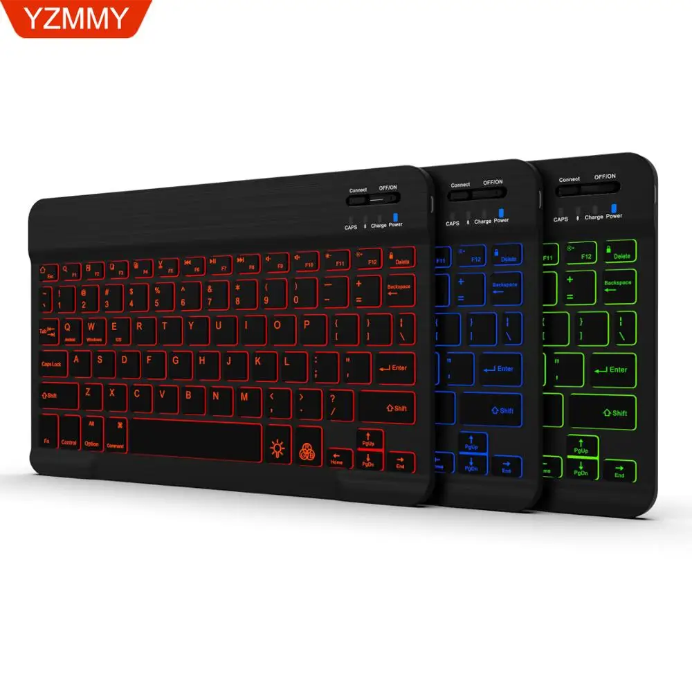 Universal Backlit 7-Colors Adjustable Brightness Ultra Light Slim Portable Wireless Bluetooth Keyboard for iOS Android Windows
Universal Backlit 7-Colors Adjustable Brightness Ultra Light Slim Portable Wireless Bluetooth Keyboard for iOS Android Windows
