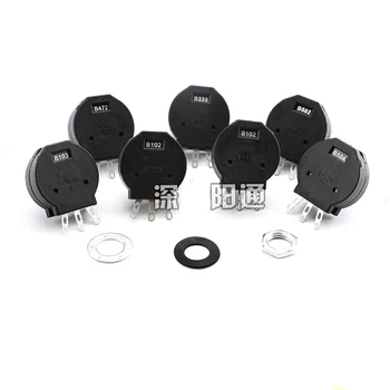 Welding machine parts carbon film potentiometer single double B102/103/104/333/472 knob current switch
Welding machine parts carbon film potentiometer single double B102/103/104/333/472 knob current switch