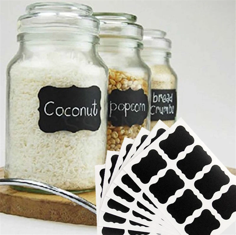 36Pc/Set Customizable pattern Black Sticker Craft Kitchen Jars Organizer Sticker Black Board Fashion blackboard label DIY bottle
36Pc/Set Customizable pattern Black Sticker Craft Kitchen Jars Organizer Sticker Black Board Fashion blackboard label DIY bottle