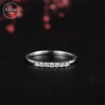 Aazuo 100% 18K White Gold Real Diamond 0.14ct IJ Si Prong Setting Row Ring for Woman Charm Jewelry Fashion Love Gift tiny thin
Aazuo 100% 18K White Gold Real Diamond 0.14ct IJ Si Prong Setting Row Ring for Woman Charm Jewelry Fashion Love Gift tiny thin