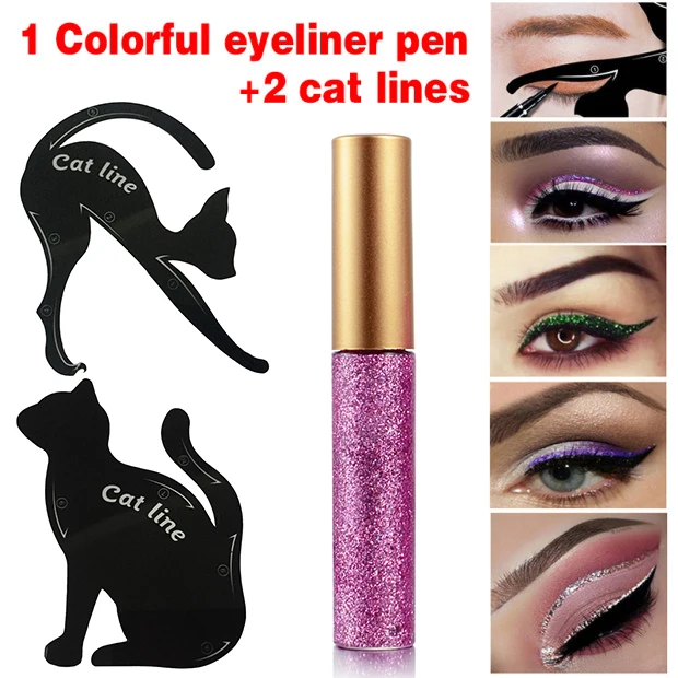 

HANDAIYAN Shining Glitter Liquid Eyeliner Pencils Long Lasting Waterproof Eye Liner Shining Shimmer Brand Make Up Pen TSLM1