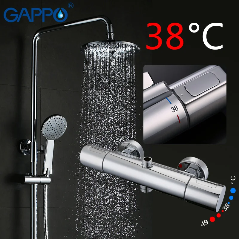 

GAPPO bathroom shower thermostat faucet mixer tap wall mount thermostatic bathroom shower faucets taps thermostatic shower taps