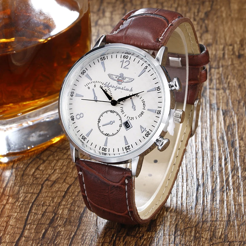 Модные кварцевые часы мужские топ-бренд Роскошные бизнес-календарь наручные Hodinky