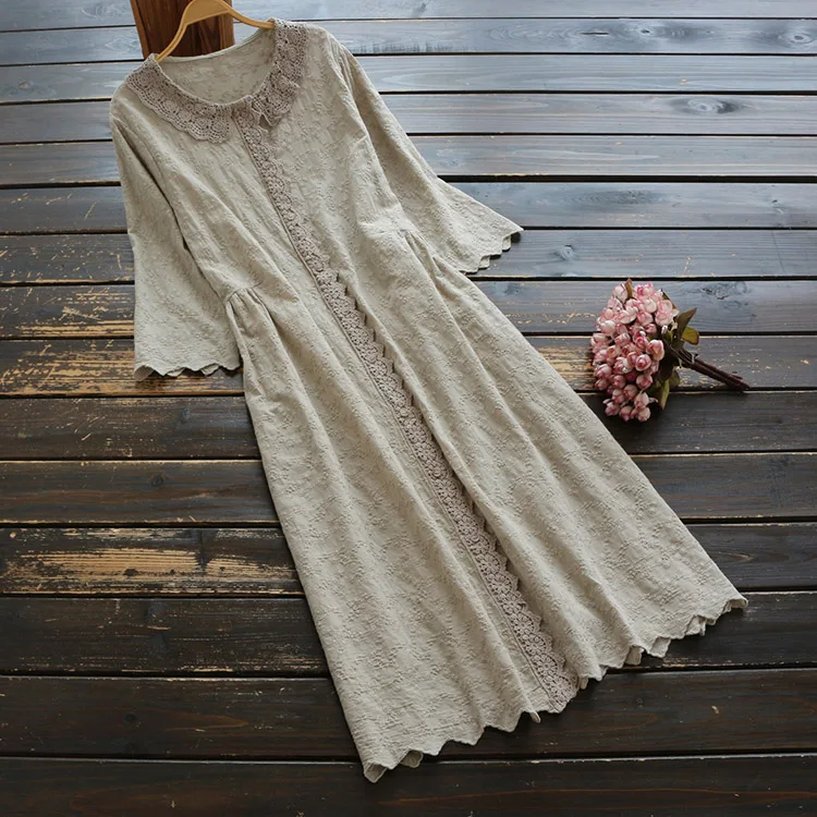 Mori Girl 2019 Vintage Women Dress Cotton Embroidery Lace Long Sleeve Dress Autumn Fashion Loose Robe YoYiKamomo
Mori Girl 2019 Vintage Women Dress Cotton Embroidery Lace Long Sleeve Dress Autumn Fashion Loose Robe YoYiKamomo
