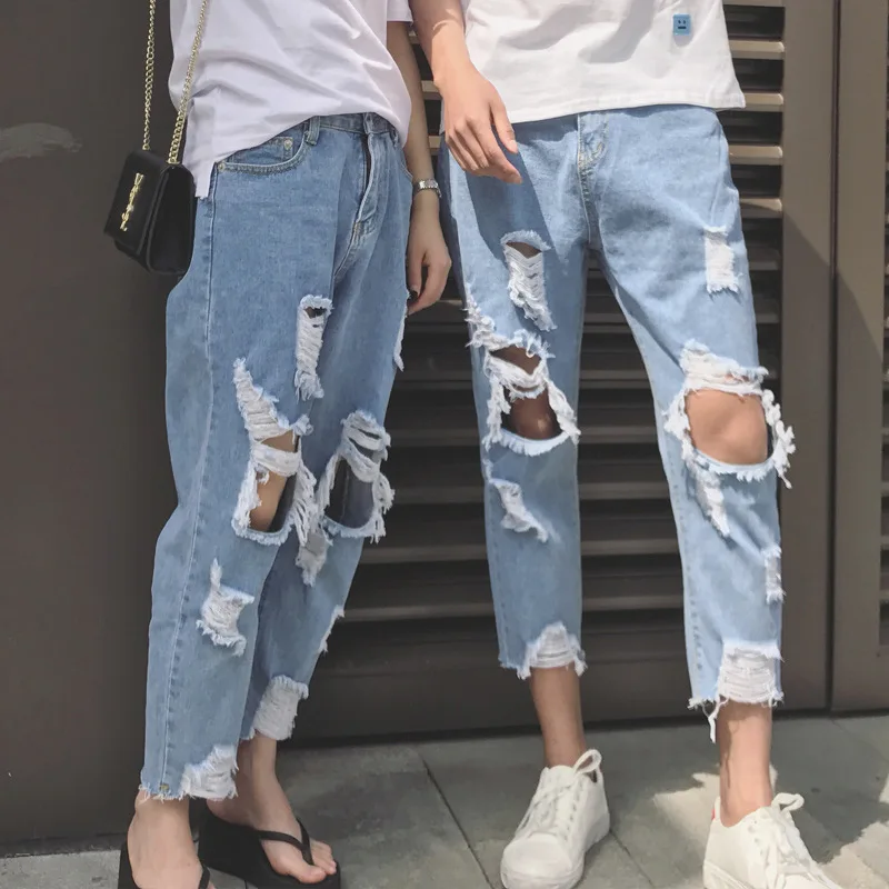 High quality 2020 wholesale Ripped hole jeans men loose Distressed Cargo straight foot beggar dance teenagers Ankle Length pant
High quality 2020 wholesale Ripped hole jeans men loose Distressed Cargo straight foot beggar dance teenagers Ankle Length pant