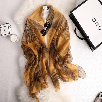 RUNMEIFA Luxury Brand 2019 New Fashion Summer Silk Scarf For Women Striped Print Long Wrap and Shawl Beach Hijab Female Foulard
RUNMEIFA Luxury Brand 2019 New Fashion Summer Silk Scarf For Women Striped Print Long Wrap and Shawl Beach Hijab Female Foulard
