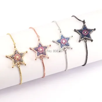 10PCS Fashion Women Bracelets, Copper Micro Pave Rainbow Cubic Zircon CZ Star Connector Bracelet
10PCS Fashion Women Bracelets, Copper Micro Pave Rainbow Cubic Zircon CZ Star Connector Bracelet