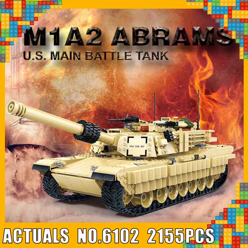 GUDI 6102 2155pcs Military M1A2 Battle Tank WW2 Soldiers ABRAMS Army War Building Blocks Compatible With Legoings Kids Toys
GUDI 6102 2155pcs Military M1A2 Battle Tank WW2 Soldiers ABRAMS Army War Building Blocks Compatible With Legoings Kids Toys