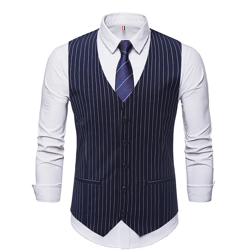 Mens striped vest black blue gray Waistcoat business casual vests men Asia size S M L XL XXL XXXL
Mens striped vest black blue gray Waistcoat business casual vests men Asia size S M L XL XXL XXXL