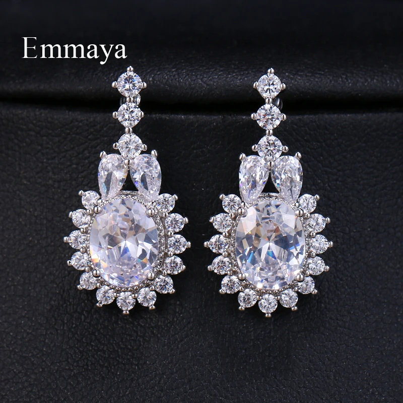 EMMAYA Anenjery Silver Dazzling Zircon Flower Earrings For Women Jewelry Wedding Party
EMMAYA Anenjery Silver Dazzling Zircon Flower Earrings For Women Jewelry Wedding Party