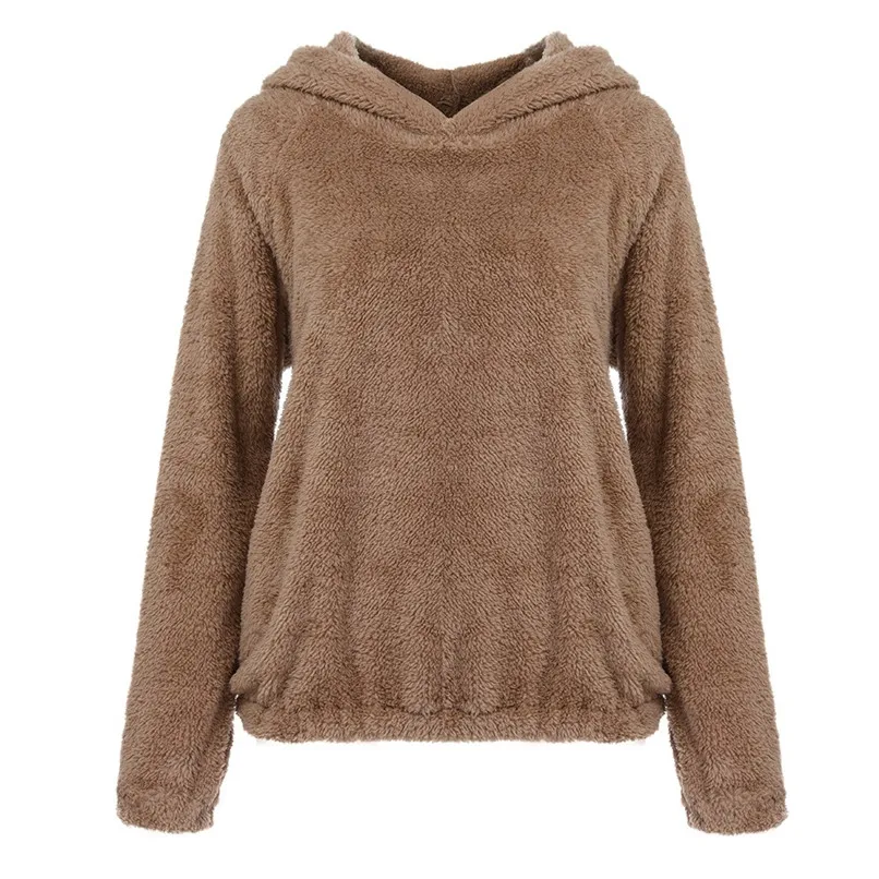 Cute Harajuku Womens Sweatshirts Hoodie Crop Tops Solid Cat Ear Long Sleeve Cropped Sweatshirt Hooded Pullover Moletom 40OC515