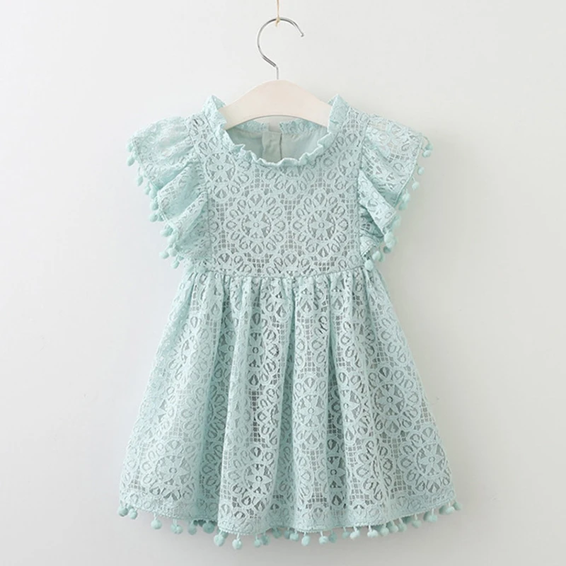 Girls Dress Ruffle Sleeve Dresses with Pom Pom Trim Children Summer Clothing Princess Costume Bridesmaid Wedding Party Dress
Girls Dress Ruffle Sleeve Dresses with Pom Pom Trim Children Summer Clothing Princess Costume Bridesmaid Wedding Party Dress