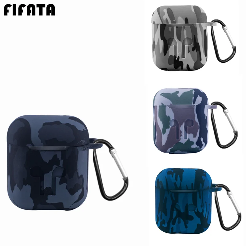 FIFATA For Apple Airpods Camouflage Silicone Protective Case With Carabiner Protector Cover Shell For Apple Earphone Air Pods
FIFATA For Apple Airpods Camouflage Silicone Protective Case With Carabiner Protector Cover Shell For Apple Earphone Air Pods