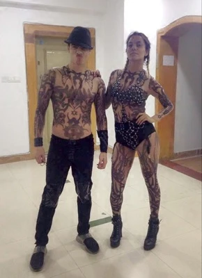 Novelty Unisex Club High Flexible Fake Skinny Sublimation Tattoo Cover Clothing Cool Jumpsuit Coverall for Women and Men
Novelty Unisex Club High Flexible Fake Skinny Sublimation Tattoo Cover Clothing Cool Jumpsuit Coverall for Women and Men