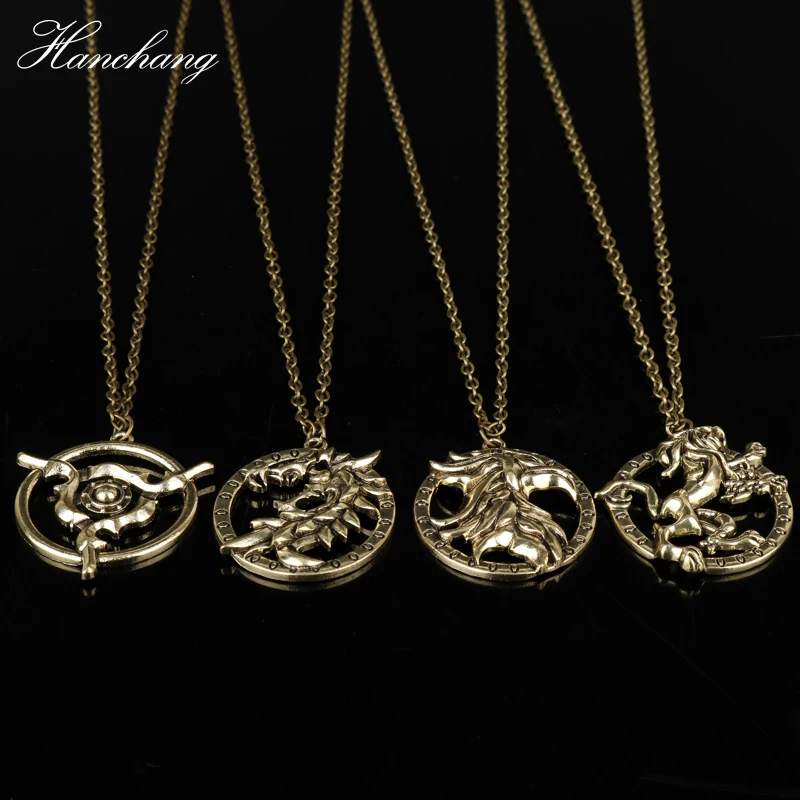 HANCHANG 4 Style The Elder Scrolls Oblivion Skyrim Dragon Pendant Charm Men Necklaces Choker Accessories Collares Christmas Gift
HANCHANG 4 Style The Elder Scrolls Oblivion Skyrim Dragon Pendant Charm Men Necklaces Choker Accessories Collares Christmas Gift