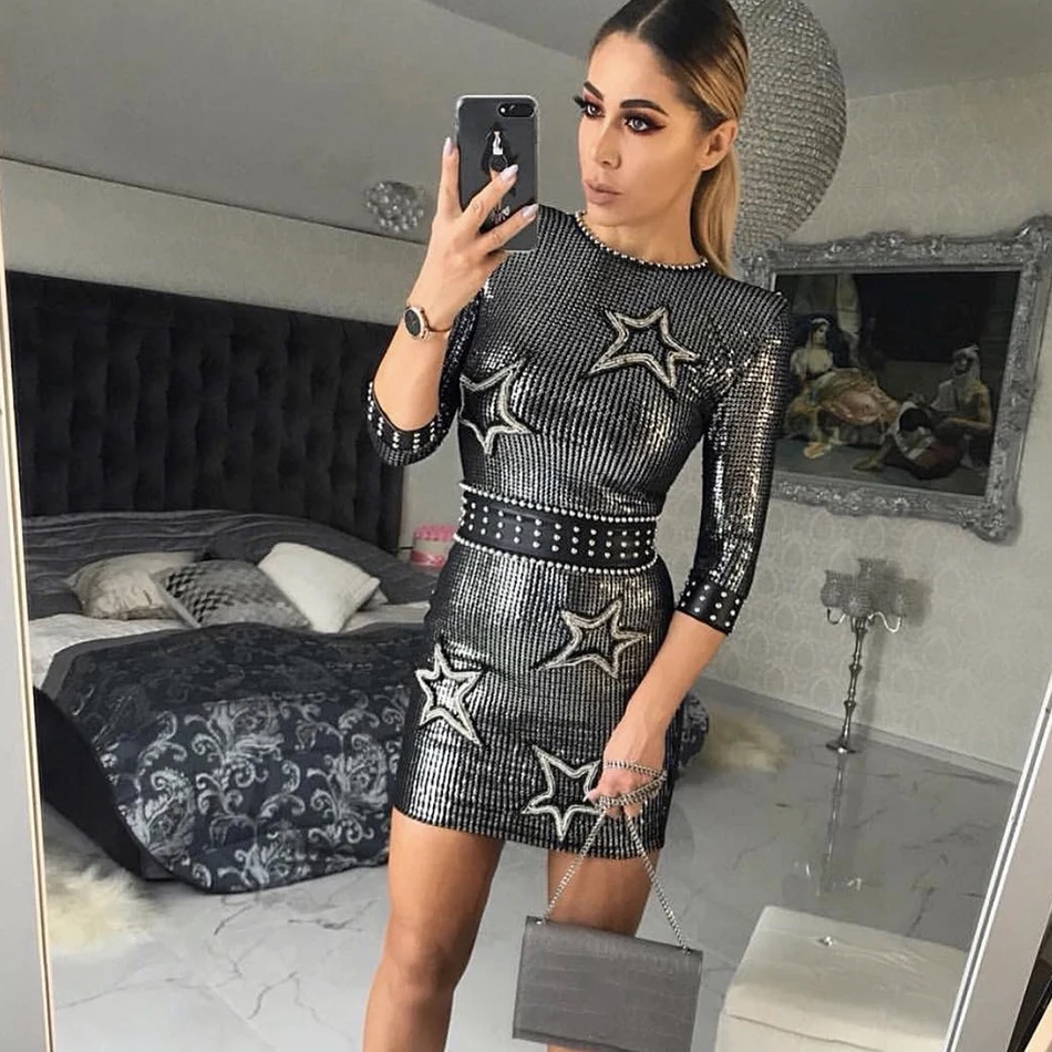 Adyce 2019 New Arrival Women Winter Celebrity Runway Party Dress Sexy Three Quarter Sleeve Sequin Mini Luxury Club Dress Vestido
Adyce 2019 New Arrival Women Winter Celebrity Runway Party Dress Sexy Three Quarter Sleeve Sequin Mini Luxury Club Dress Vestido