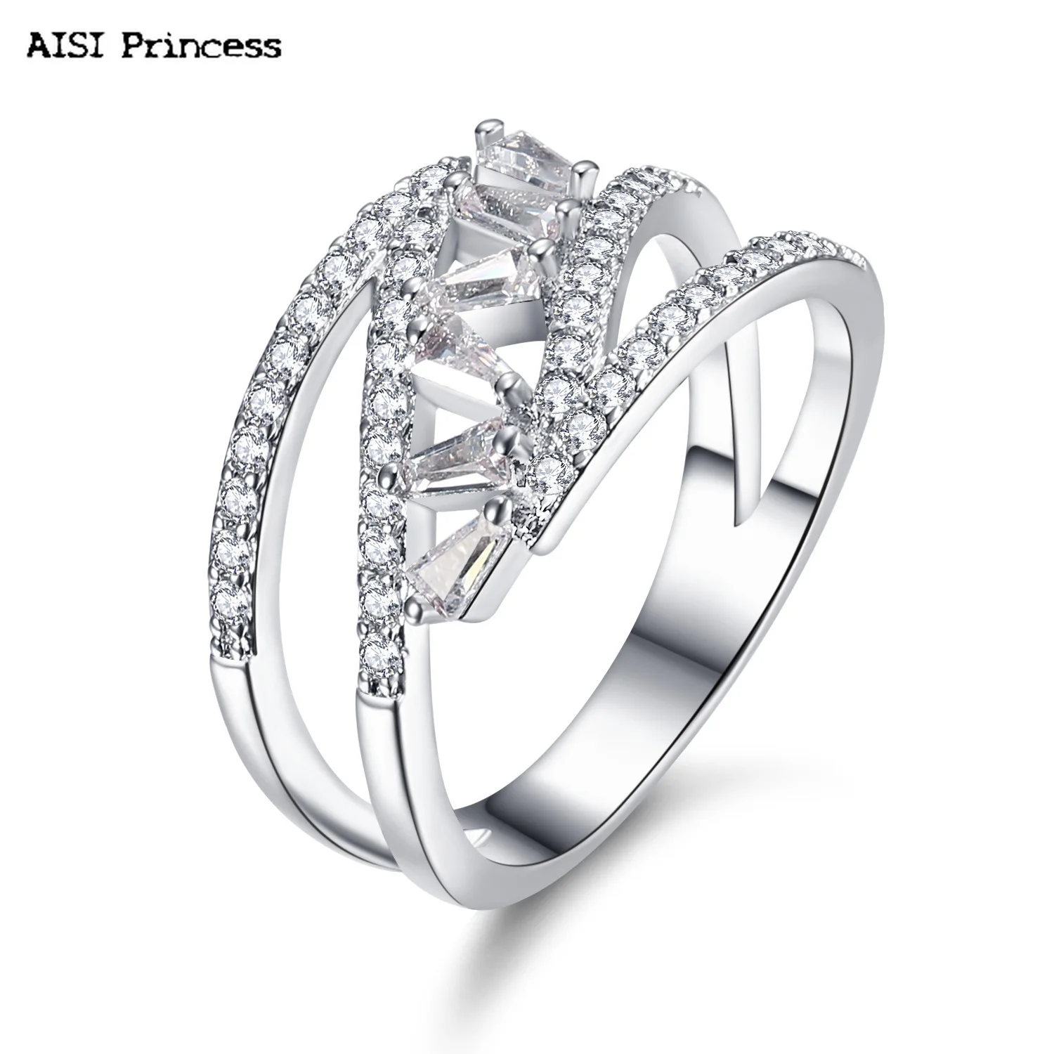 BestSelling Wedding and Engagement Ring Creative Jewelry Fashion Micro-inlaid Cubic Zirconia Silver Ring Ladies Personality Ring
BestSelling Wedding and Engagement Ring Creative Jewelry Fashion Micro-inlaid Cubic Zirconia Silver Ring Ladies Personality Ring