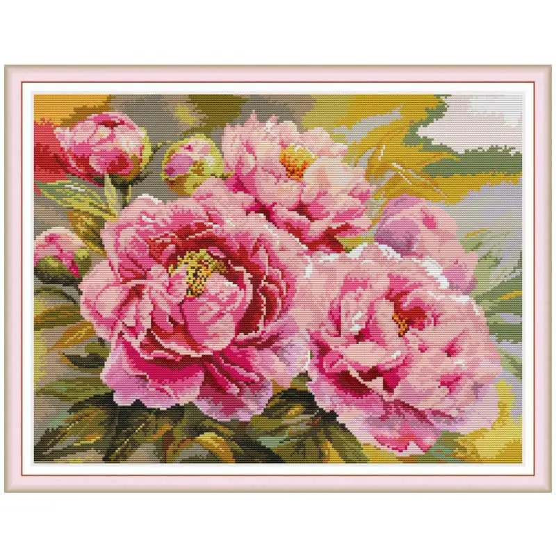 Beautiful pink peony flower counted DMC 11CT 14CT DIY kit Chinese wholesale Cross Stitch embroidery needlework Sets home decor
Beautiful pink peony flower counted DMC 11CT 14CT DIY kit Chinese wholesale Cross Stitch embroidery needlework Sets home decor