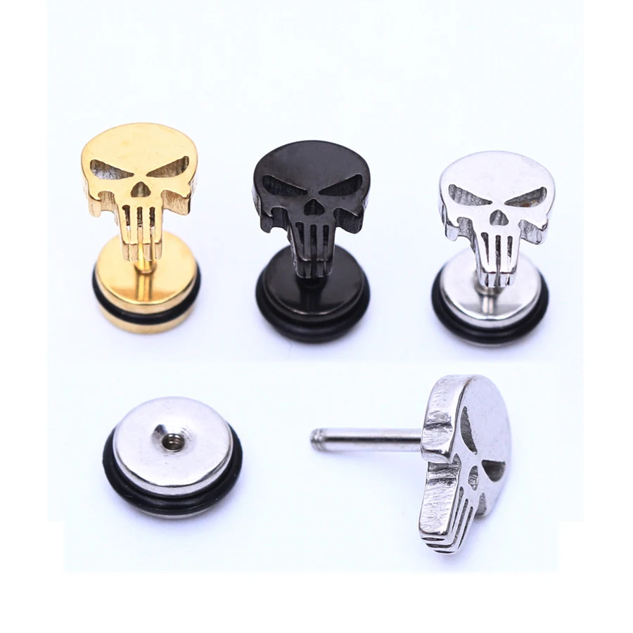 2pcs Fashion New Stainless Steel earrings for Men Women Piercings skull Studs earring Body Jewelry free shipping
2pcs Fashion New Stainless Steel earrings for Men Women Piercings skull Studs earring Body Jewelry free shipping