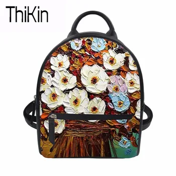 THIKIN Feminine Backpack Small Women Backpack Flowers Prints Travel Pu Leather School Backpacks for Girls Book Bagpack Beach Bag
THIKIN Feminine Backpack Small Women Backpack Flowers Prints Travel Pu Leather School Backpacks for Girls Book Bagpack Beach Bag