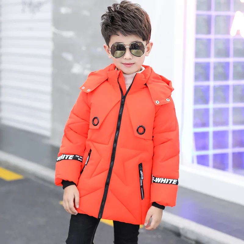 Fashion Unique fluorescent design handsome and cute boy with hat winter down jacket large children's long thick children's coat
Fashion Unique fluorescent design handsome and cute boy with hat winter down jacket large children's long thick children's coat