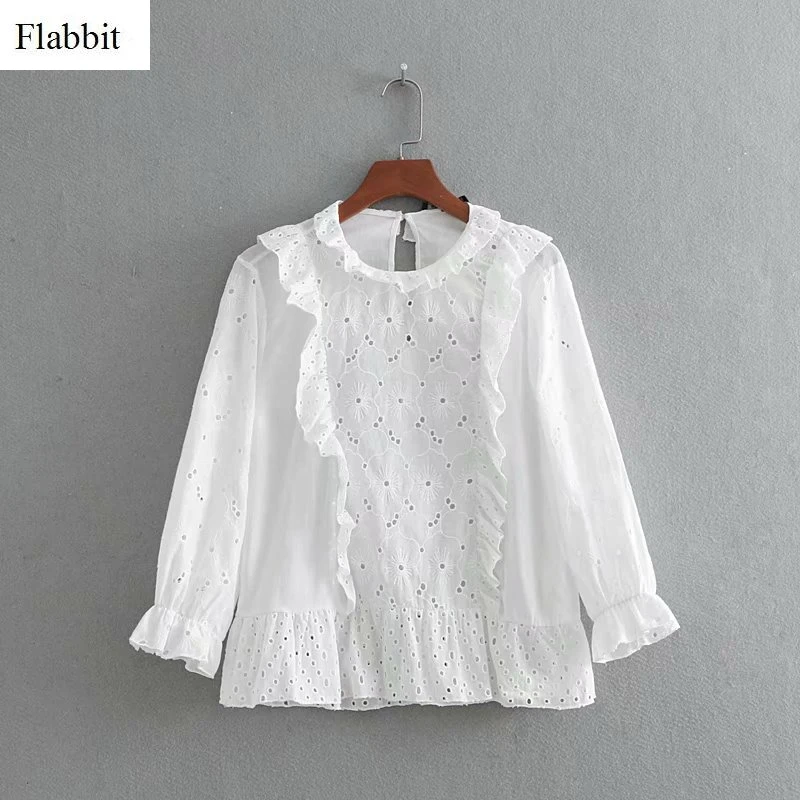 Flabbit women vintage pleated ruffles hollow out embroidery kimono smock blusas shirt ladies chic femininas blouse tops LX0287
Flabbit women vintage pleated ruffles hollow out embroidery kimono smock blusas shirt ladies chic femininas blouse tops LX0287