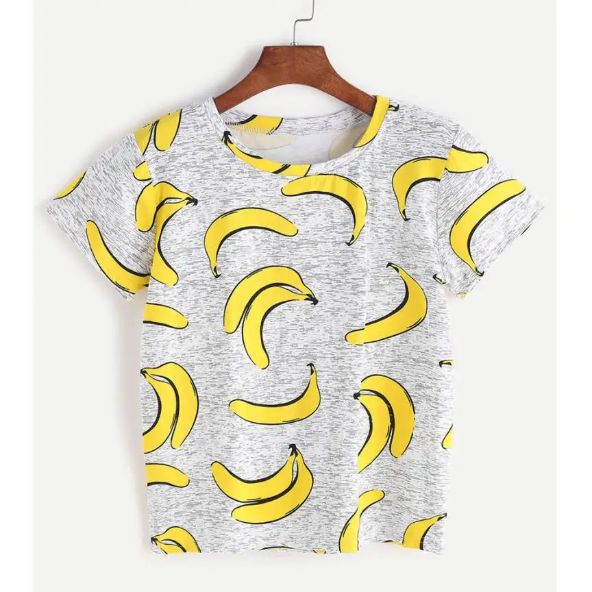 CHAMSGEND 2018 Fashion Women Girls Shirts Short Sleeve Gray Banana Printed Blouse Tops Drop Shipping 1M20*
CHAMSGEND 2018 Fashion Women Girls Shirts Short Sleeve Gray Banana Printed Blouse Tops Drop Shipping 1M20*