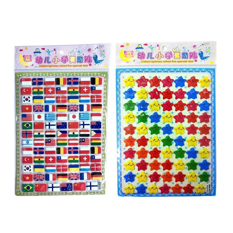 3pcs/pack Kindergarten Praise And Reward Stickers Cartoon Bubble Paste Five-pointed Star Apple Smiling Face Small Red Flowers
3pcs/pack Kindergarten Praise And Reward Stickers Cartoon Bubble Paste Five-pointed Star Apple Smiling Face Small Red Flowers
