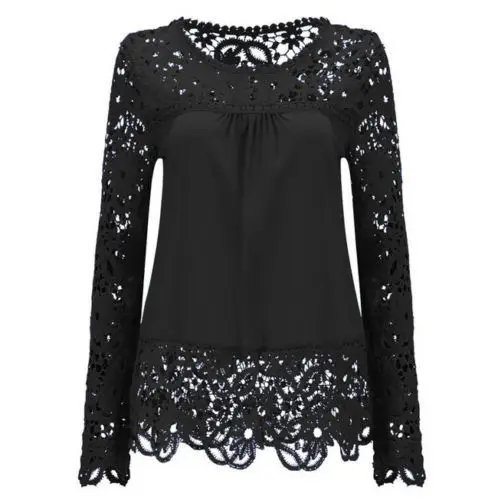 Plus Size Women Lady Loose Shirt Lace Blouse Long Sleeve Shirt Women Top Casual Autumn Summer Shirt Blouse
Plus Size Women Lady Loose Shirt Lace Blouse Long Sleeve Shirt Women Top Casual Autumn Summer Shirt Blouse