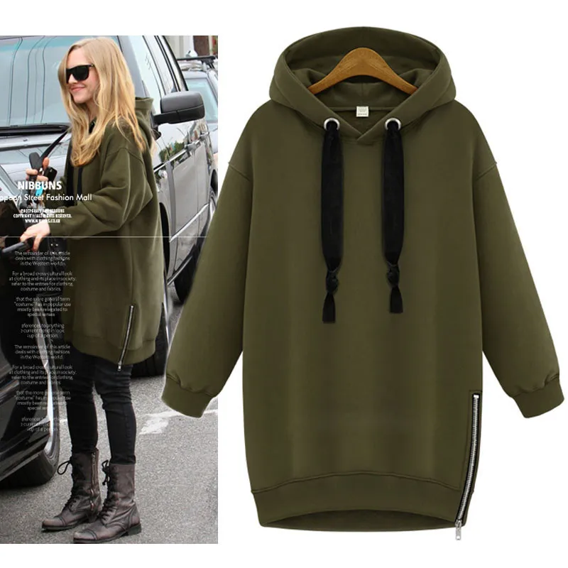 Oversized 2017 Spring Autumn Women Casual Long Hoodies Sweatshirt Coat Zipper Outerwear Hooded Jacket Plus Size Tops
Oversized 2017 Spring Autumn Women Casual Long Hoodies Sweatshirt Coat Zipper Outerwear Hooded Jacket Plus Size Tops