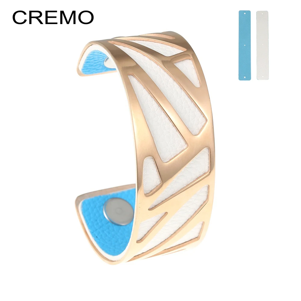 Cremo Cremo Bracelets & Bangles For Women Rose Gold Pulseiras Stainless Steel Cuff Bangles Femme Leather Reversible Bangle
Cremo Cremo Bracelets & Bangles For Women Rose Gold Pulseiras Stainless Steel Cuff Bangles Femme Leather Reversible Bangle