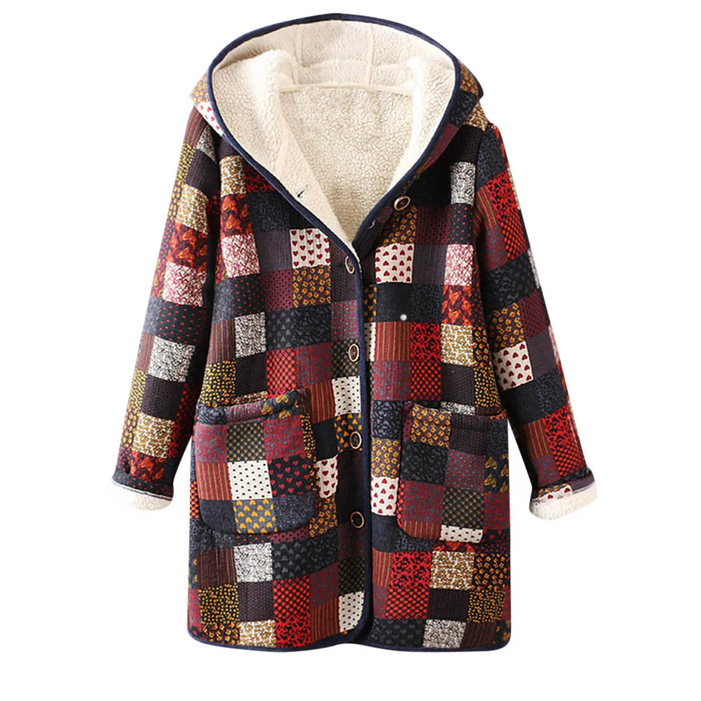 Hot Sale Womens Warm Outwear Floral Print Hooded Pockets Vintage Oversize Coat Fashionable fur coat For Ladies Plus Size
Hot Sale Womens Warm Outwear Floral Print Hooded Pockets Vintage Oversize Coat Fashionable fur coat For Ladies Plus Size