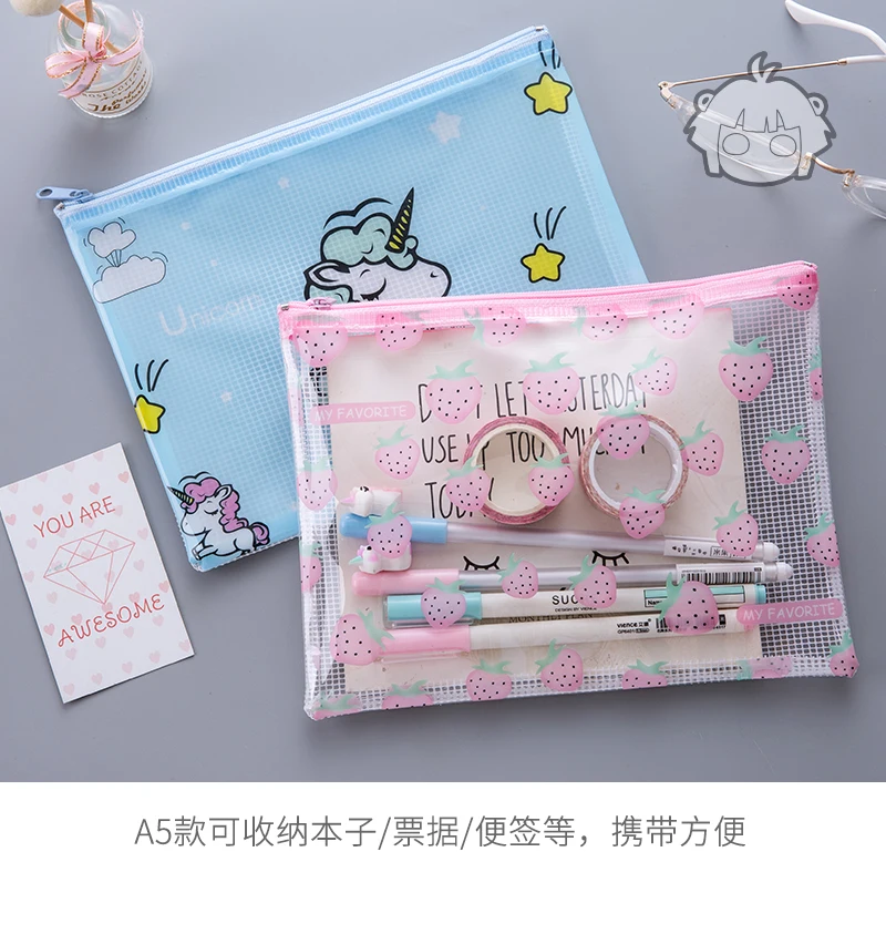 20PCS A4 Size Zipper Pink Strawberry A4 File Folder Kawaii Bag Document Bag Filing Products Office School Supplies Stationery
20PCS A4 Size Zipper Pink Strawberry A4 File Folder Kawaii Bag Document Bag Filing Products Office School Supplies Stationery