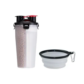 Travel Pet Dog Feeding Bottle 2 in 1 ABS Water Food Dual-use Cup Folding Pet Cat Bowl Outdoor Easy Carry Bottle for Dog Training
Travel Pet Dog Feeding Bottle 2 in 1 ABS Water Food Dual-use Cup Folding Pet Cat Bowl Outdoor Easy Carry Bottle for Dog Training