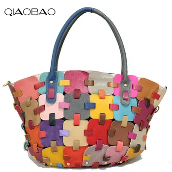 QIAOBAO 2019 New 100% Cowhide Leather Handbags Women Knitting Bags Girls Soft Genuine Leather Shoulder Bag Ladybag
QIAOBAO 2019 New 100% Cowhide Leather Handbags Women Knitting Bags Girls Soft Genuine Leather Shoulder Bag Ladybag