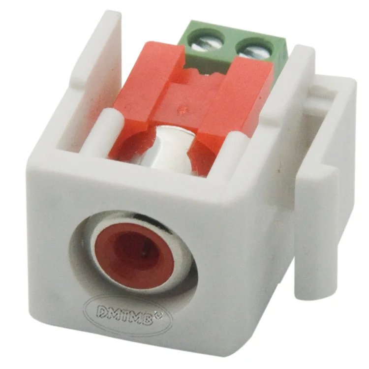 Красный разъем Keystone RCA с обратной стороны | Электроника