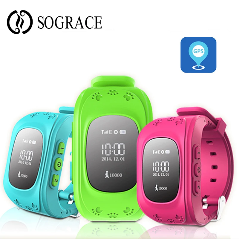 Sograce умные часы детские Q50 с поддержкой Wi Fi SOS gps местонахождение вызова анти