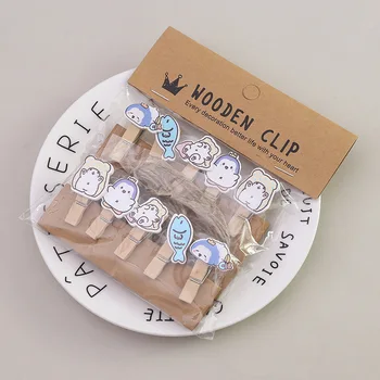 10 Pcs/Set Cute Penguin and Fish Wooden Clip Photo Clips Party Decoration Clip with Hemp Rope
10 Pcs/Set Cute Penguin and Fish Wooden Clip Photo Clips Party Decoration Clip with Hemp Rope