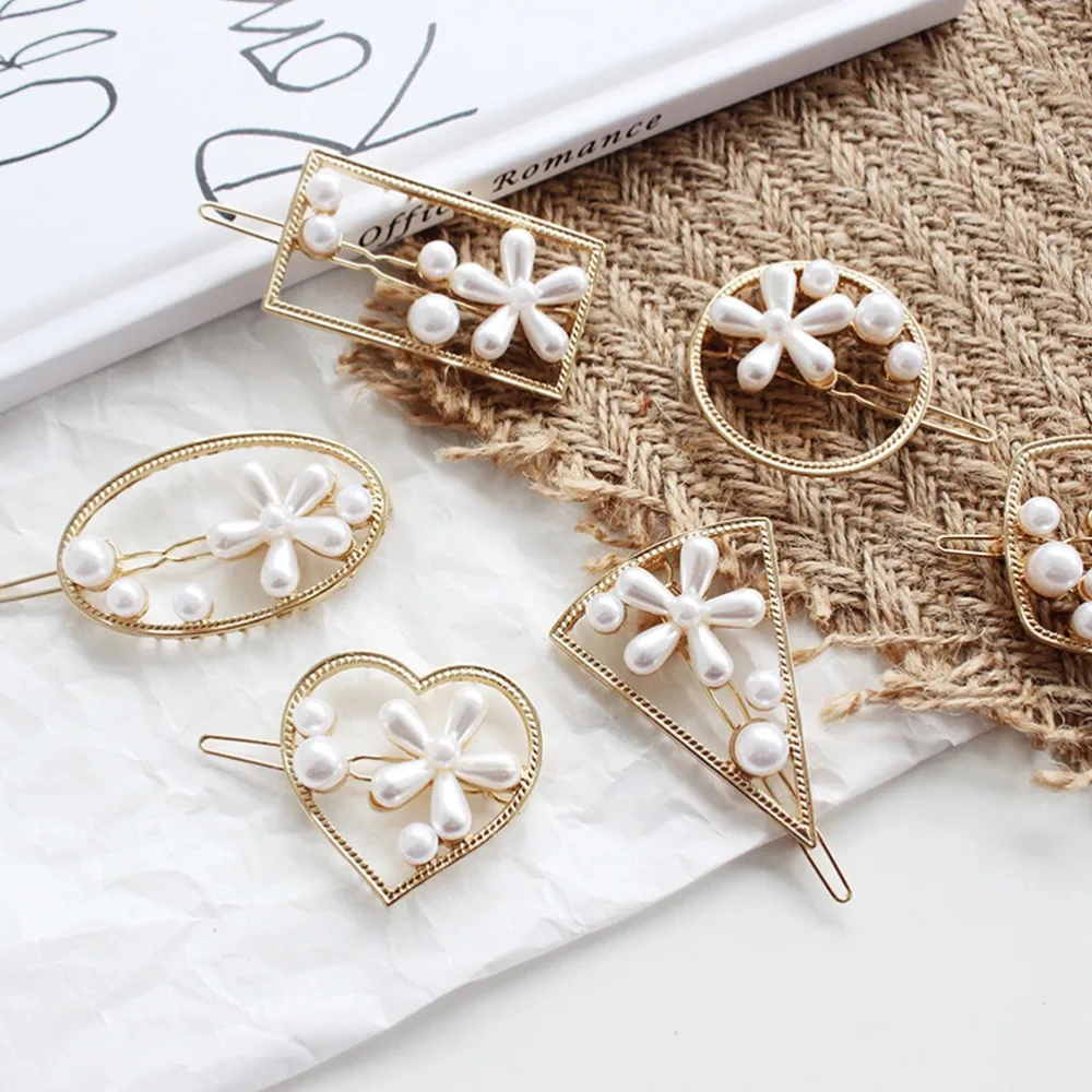 M MISM French Imitation Pearl Hair Clips For Women Flower Shape Geometric Hairpins Hairgrips Vintage Daisy Hair Accessories
M MISM French Imitation Pearl Hair Clips For Women Flower Shape Geometric Hairpins Hairgrips Vintage Daisy Hair Accessories