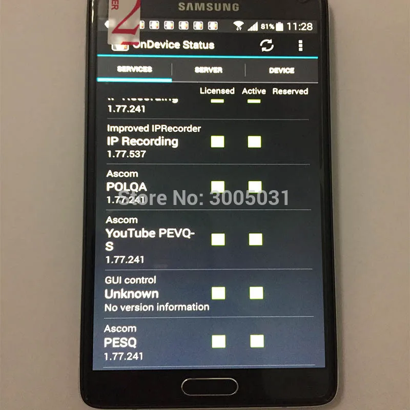 Free shipping dhl +Note4 N910G with tems pocket,support CA and volte testing ,support polqa and qesq ,all social Networks test
Free shipping dhl +Note4 N910G with tems pocket,support CA and volte testing ,support polqa and qesq ,all social Networks test