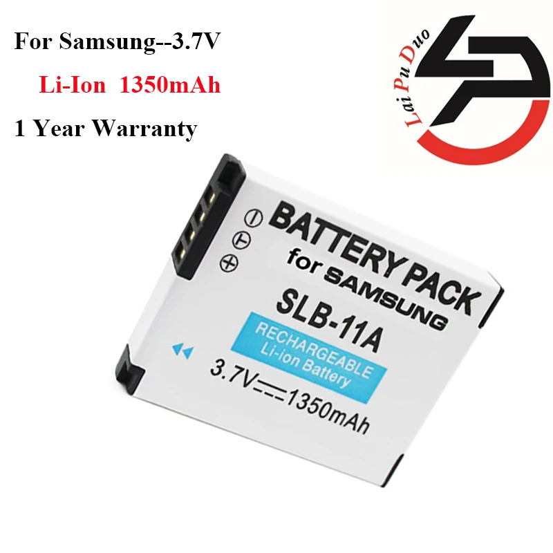 

High Quality 1350mAh New Replacement Battery For Samsung SLB 11A SLB-11A SLB11A CL65 CL80 HZ25W ST1000 ST5000 WB100 HZ35W