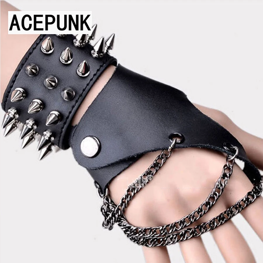 Cool Punk Hip Hot Dance Rivet Bracelet Gloves Set Night Club Brace Set Wide Leather Women Bracelets Pulseira Masculina Bileklik
Cool Punk Hip Hot Dance Rivet Bracelet Gloves Set Night Club Brace Set Wide Leather Women Bracelets Pulseira Masculina Bileklik