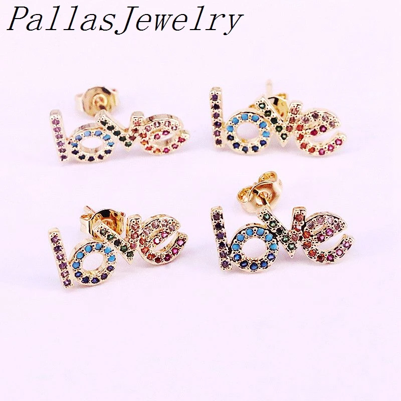 8Pairs, New Fashion Multi-color Rainbow cz earring Gold-color Letter Statement Stud Earrings for Women Jewelry
8Pairs, New Fashion Multi-color Rainbow cz earring Gold-color Letter Statement Stud Earrings for Women Jewelry