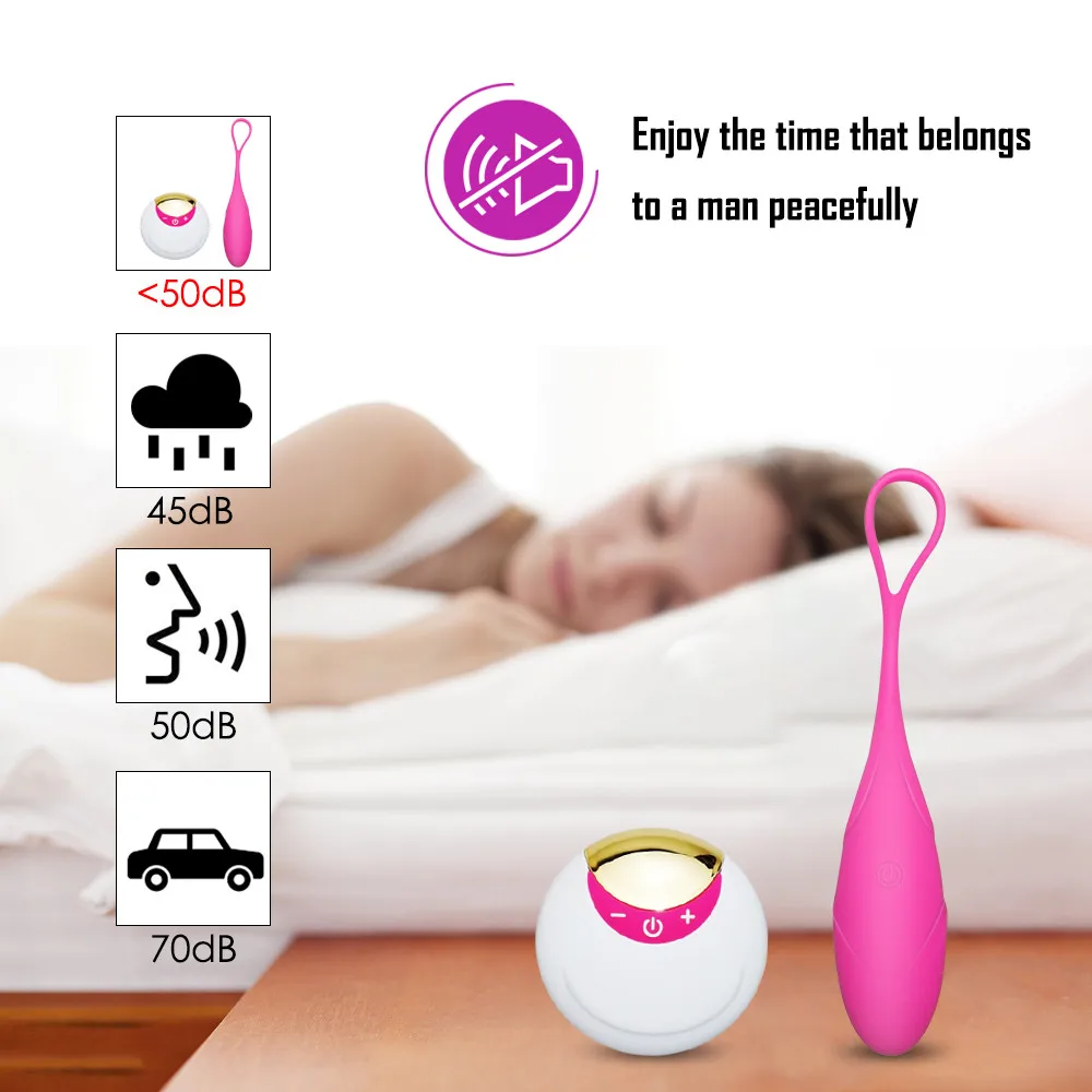Wireless Remote Control Vibrating Silicone Bullet Egg Vibrators USB Rechargeable Massage Ball Adult Sex Toys