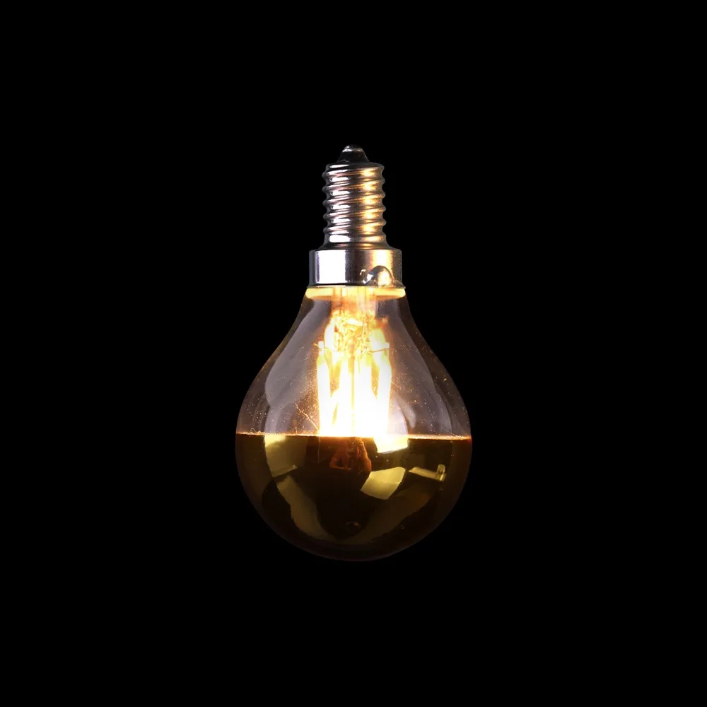 Dimmable,G45 Globe LED Bulb 4W 2700K Gold Dripped,LED Filament Light Bulb,E12 E14 Base,Warm White,Decorative Mirror Lamp 
Dimmable,G45 Globe LED Bulb 4W 2700K Gold Dripped,LED Filament Light Bulb,E12 E14 Base,Warm White,Decorative Mirror Lamp