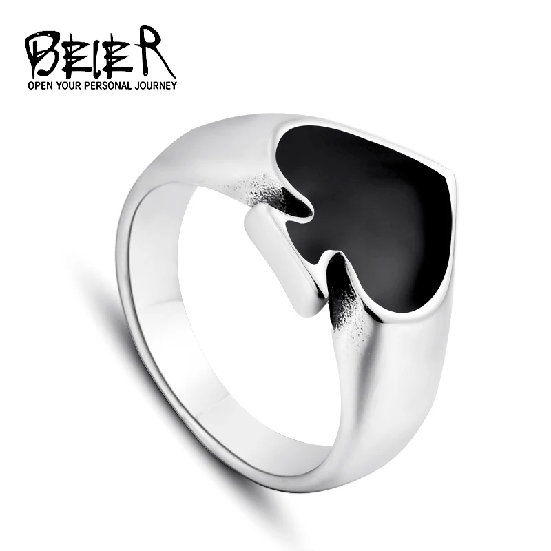 Black Cool Spade Lucky Ring For Man And Woman High Quality Stainless Steel Oil Painting No Fade Jewelry Gothic BR8-209
Black Cool Spade Lucky Ring For Man And Woman High Quality Stainless Steel Oil Painting No Fade Jewelry Gothic BR8-209