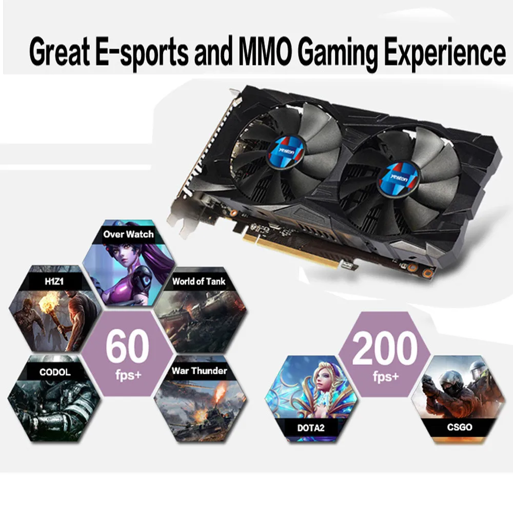 Radeon RX 550 GPU 4GB GDDR5 128bit Gaming Desktop computer PC Video Graphics Cards support DVI/HDMI
Radeon RX 550 GPU 4GB GDDR5 128bit Gaming Desktop computer PC Video Graphics Cards support DVI/HDMI