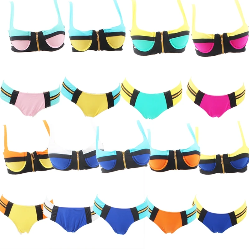 Most Popular Hot Sales Patchwork With Zipper Women's Bikini Underwire Push Up Cup Bandage Swimwear DK001
Most Popular Hot Sales Patchwork With Zipper Women's Bikini Underwire Push Up Cup Bandage Swimwear DK001