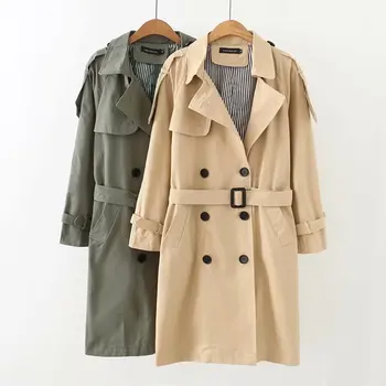 NXH plus size Office lady trench coat cotton autumn long coat green windbreak winter clothes women france coats
NXH plus size Office lady trench coat cotton autumn long coat green windbreak winter clothes women france coats