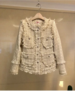 Short Wool blend coat European women's aristocratic temperament 2019 autumn winter sweet coat MiJinGe tassel pearl tweed coats
Short Wool blend coat European women's aristocratic temperament 2019 autumn winter sweet coat MiJinGe tassel pearl tweed coats